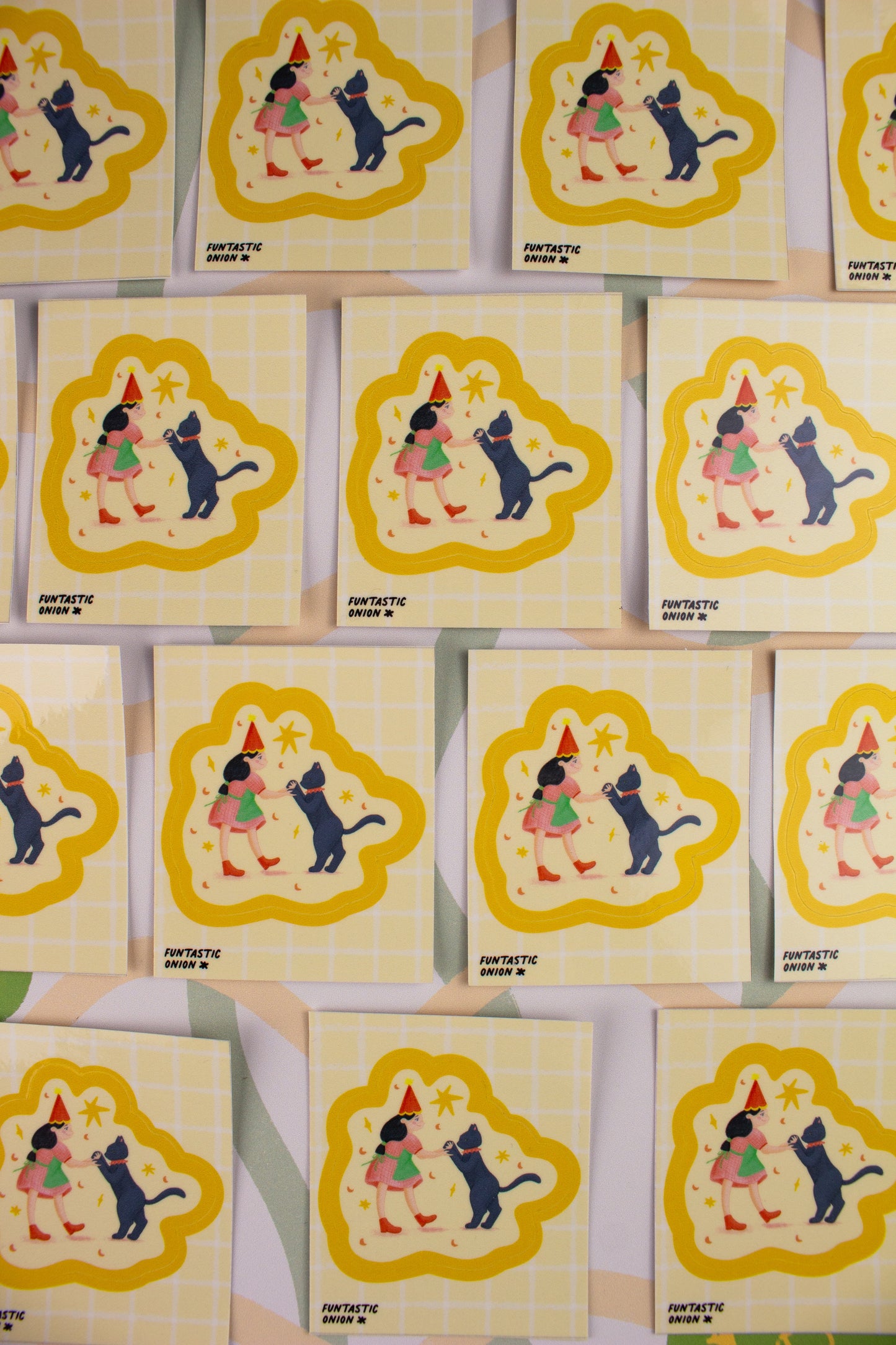 Sticker Bailarina y su gato
