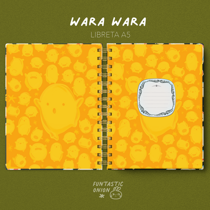 Cuaderno A5 Anillado Inspirado en Wara Wara | Funtastic Onion